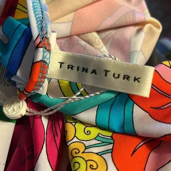 TRINA TURK Women’s Swim and Spa Collection Multicolor Beach Coverup Dress Tunic - Picture 9 of 13